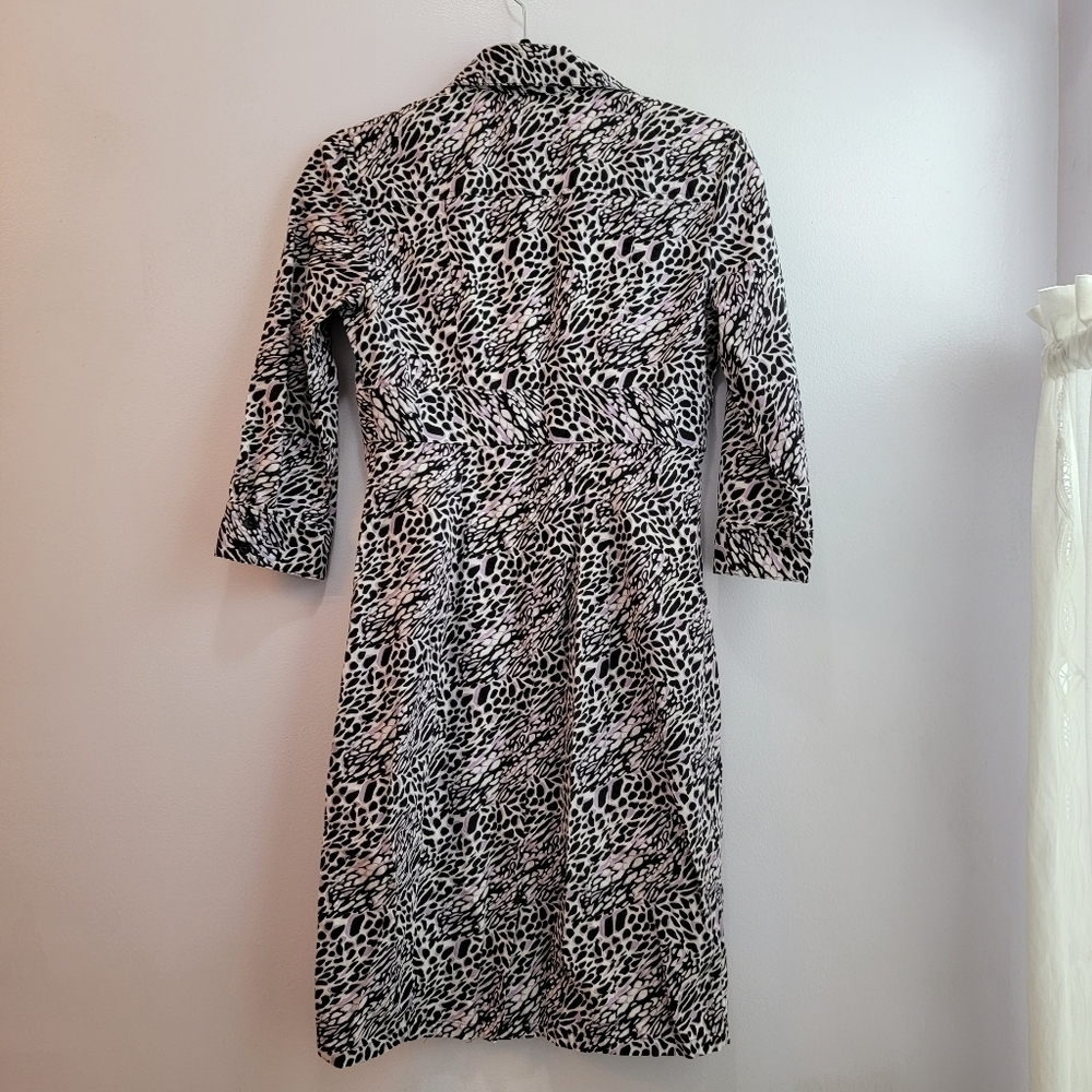 Express Design Studio Animal Print Shirt Dress Size 4 - Picture 2 of 5